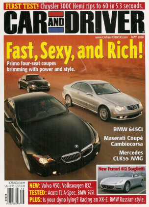 CAR & DRIVER 2004 MAY - BROCK COUPE, XKE, 300C HEMI